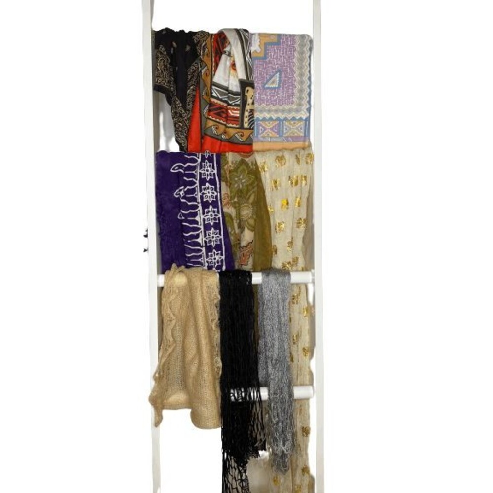 Fashion Scarves Small Tribal Netting Multicolored Set of 9 Mix Cotton Blue